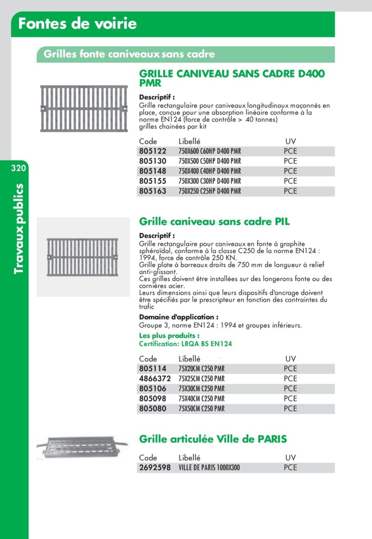 Catalogue Guide Technique Travaux Publics 2024-2025 Ciffréo Bona, page 00247