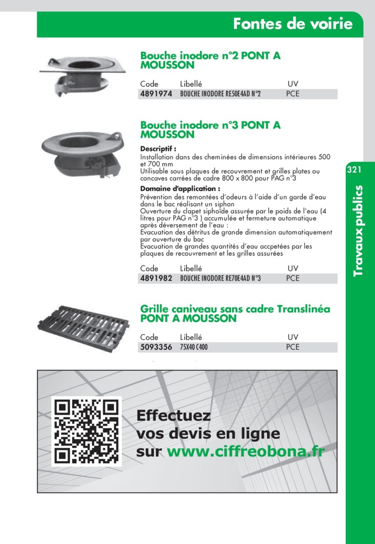 Catalogue Guide Technique Travaux Publics 2024-2025 Ciffréo Bona, page 00248