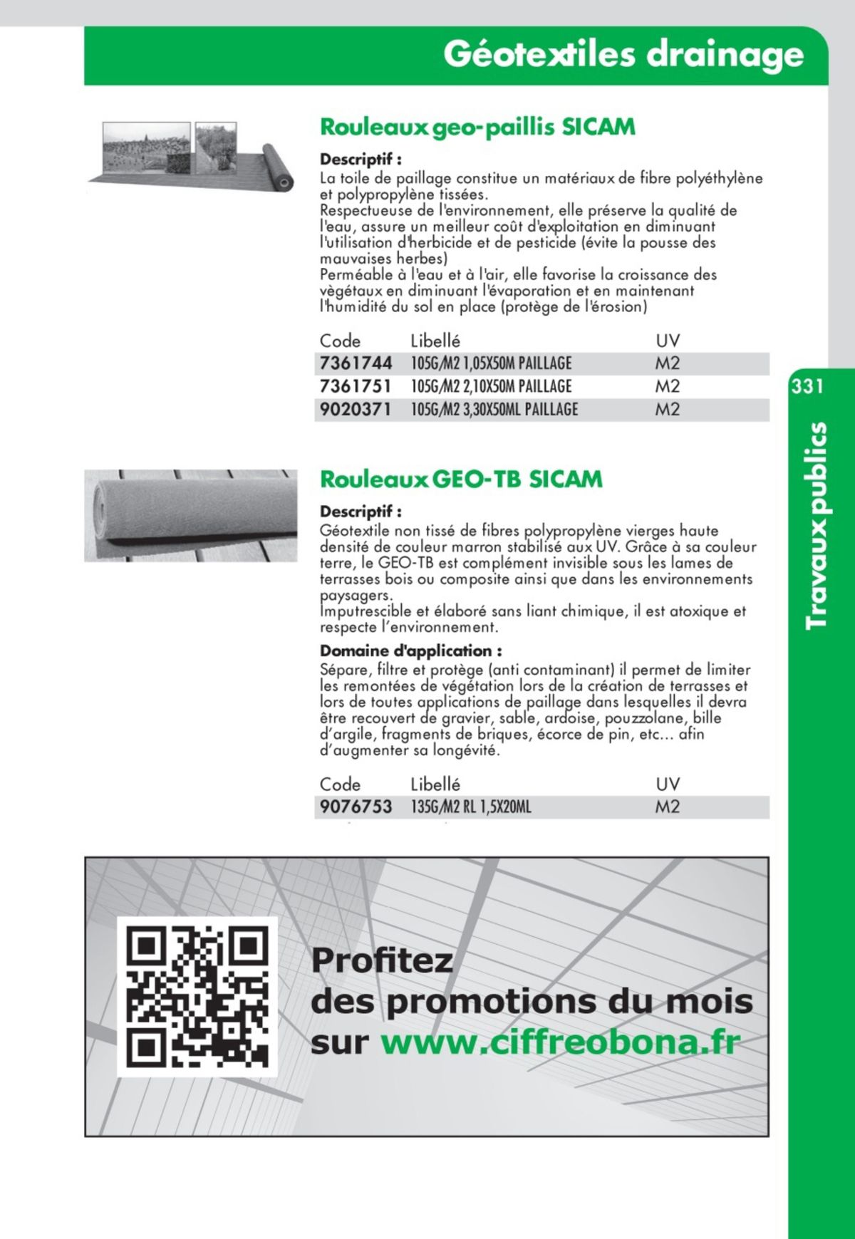 Catalogue Guide Technique Travaux Publics 2024-2025 Ciffréo Bona, page 00259