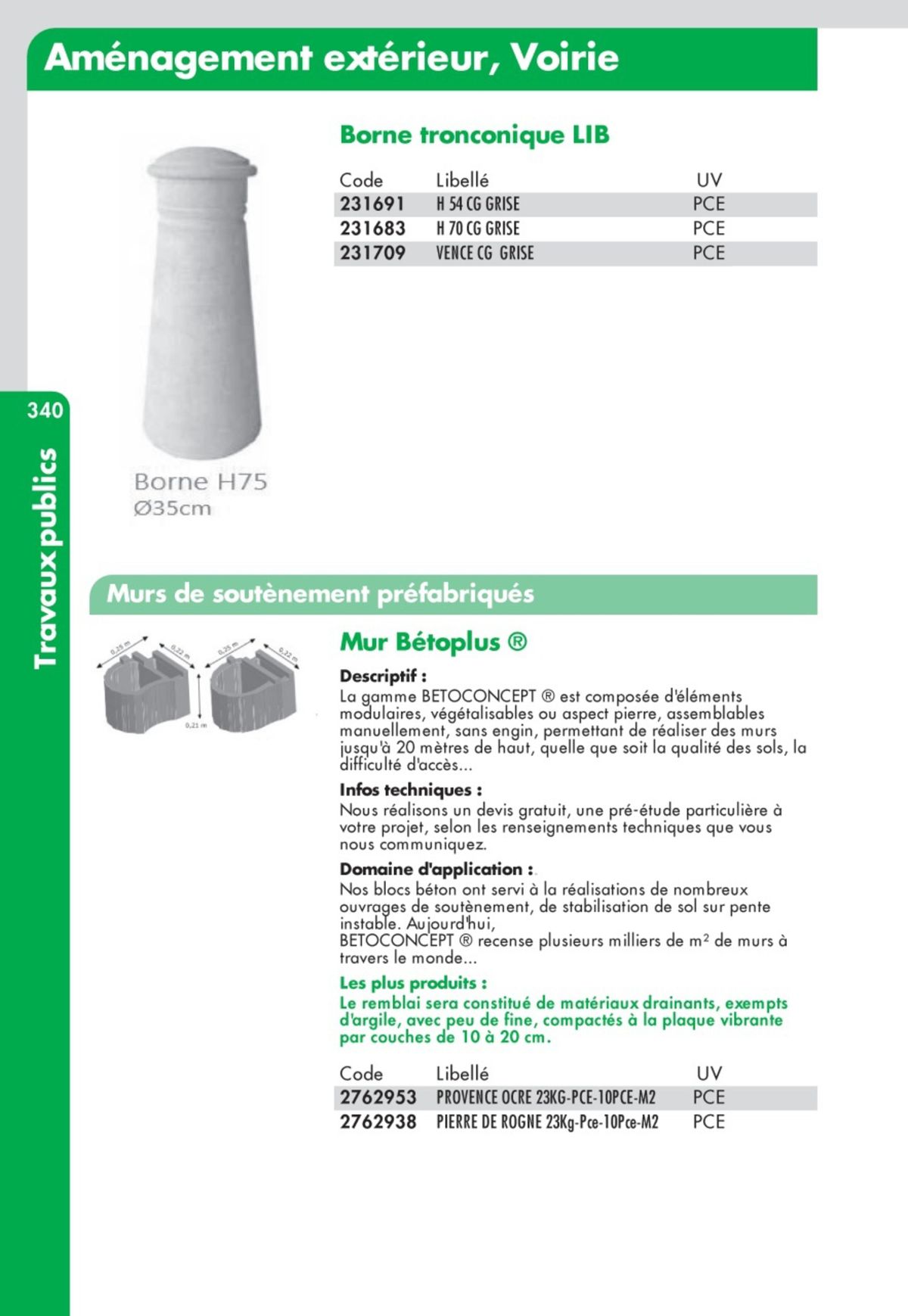 Catalogue Guide Technique Travaux Publics 2024-2025 Ciffréo Bona, page 00269