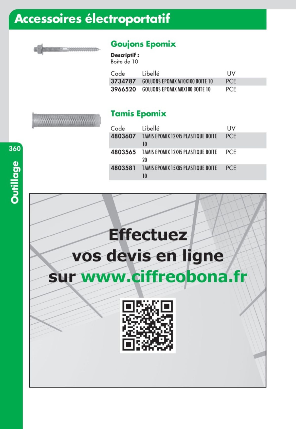 Catalogue Guide Technique Travaux Publics 2024-2025 Ciffréo Bona, page 00291