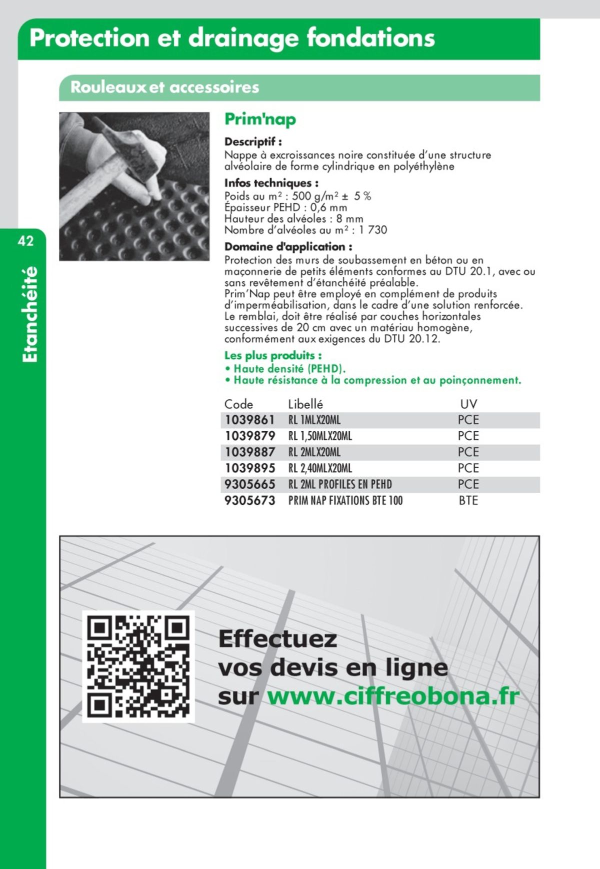 Catalogue Guide Technique Travaux Publics 2024-2025 Ciffréo Bona, page 00350