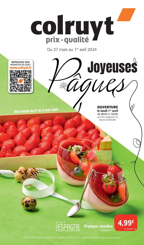 Catalogue Colruyt à Saint-Pourçain-sur-Sioule | Joyeuses Pâques | 27/03/2024 - 01/04/2024