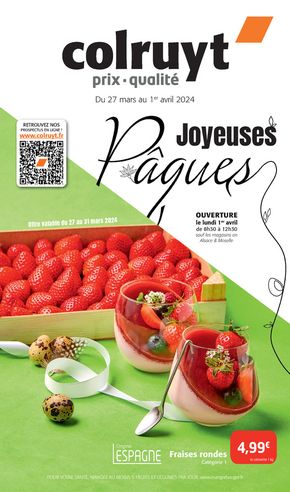 Promos de Supermarchés à Chalon-sur-Saône | Joyeuses Pâques sur Colruyt | 27/03/2024 - 01/04/2024