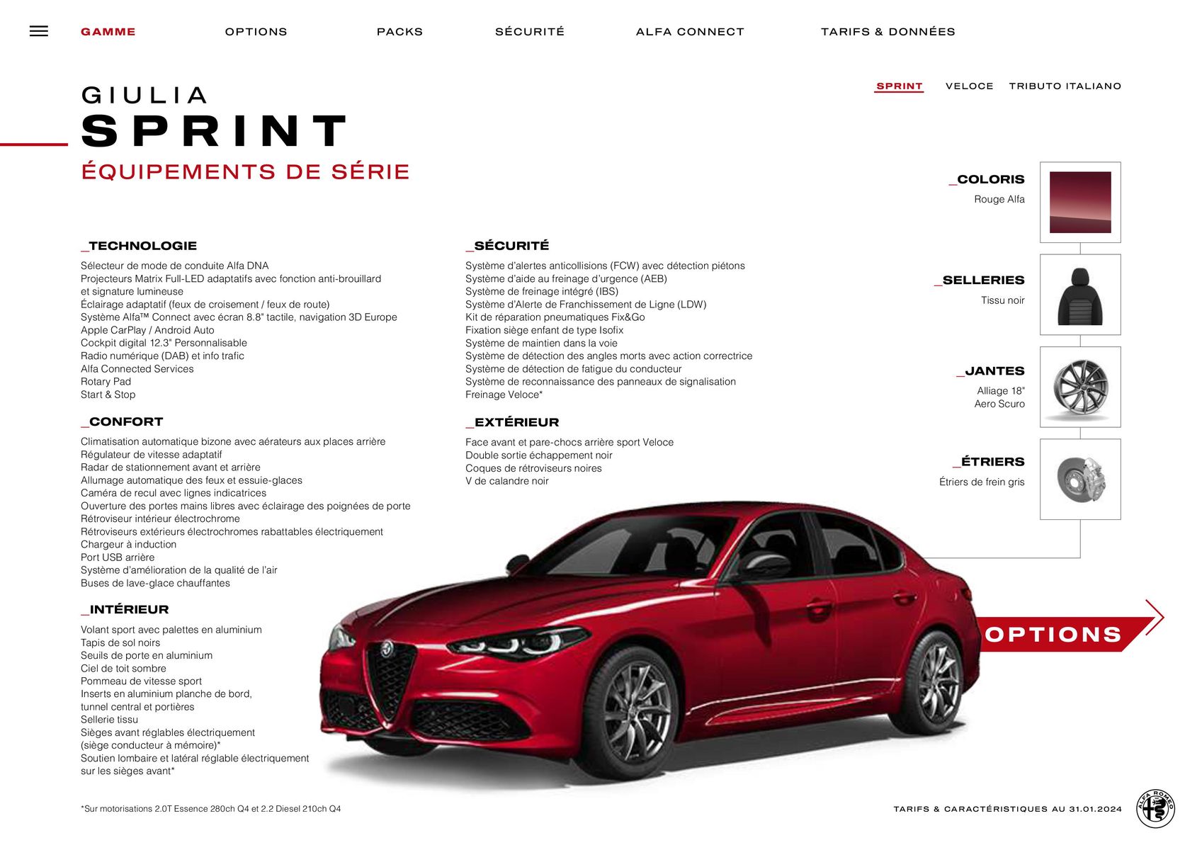 Catalogue Alfa Romeo GIULIA, page 00005