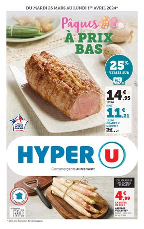 Catalogue Hyper U à Colmar | Pâques à prix bas | 26/03/2024 - 01/04/2024
