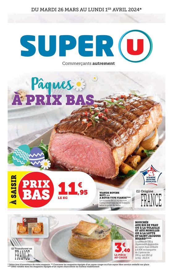 Catalogue Super U à Courville-sur-Eure | Pâques à prix bas | 26/03/2024 - 01/04/2024