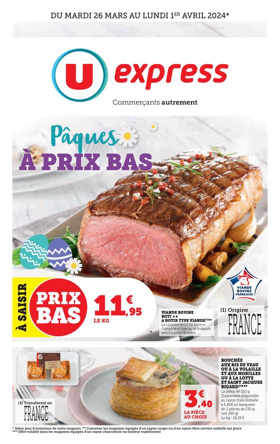 Catalogue U Express à Le Havre | Pâques à prix bas | 26/03/2024 - 01/04/2024