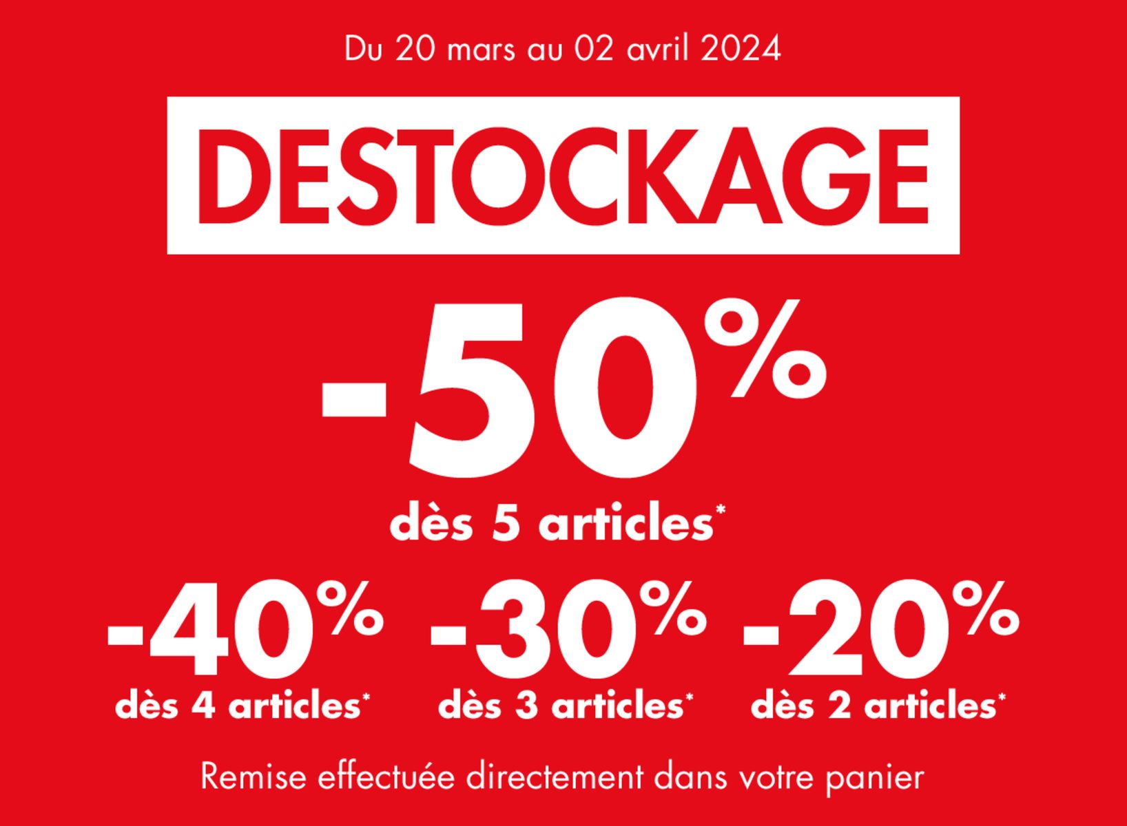 Catalogue Destockage Jusqu'à -50%, page 00001