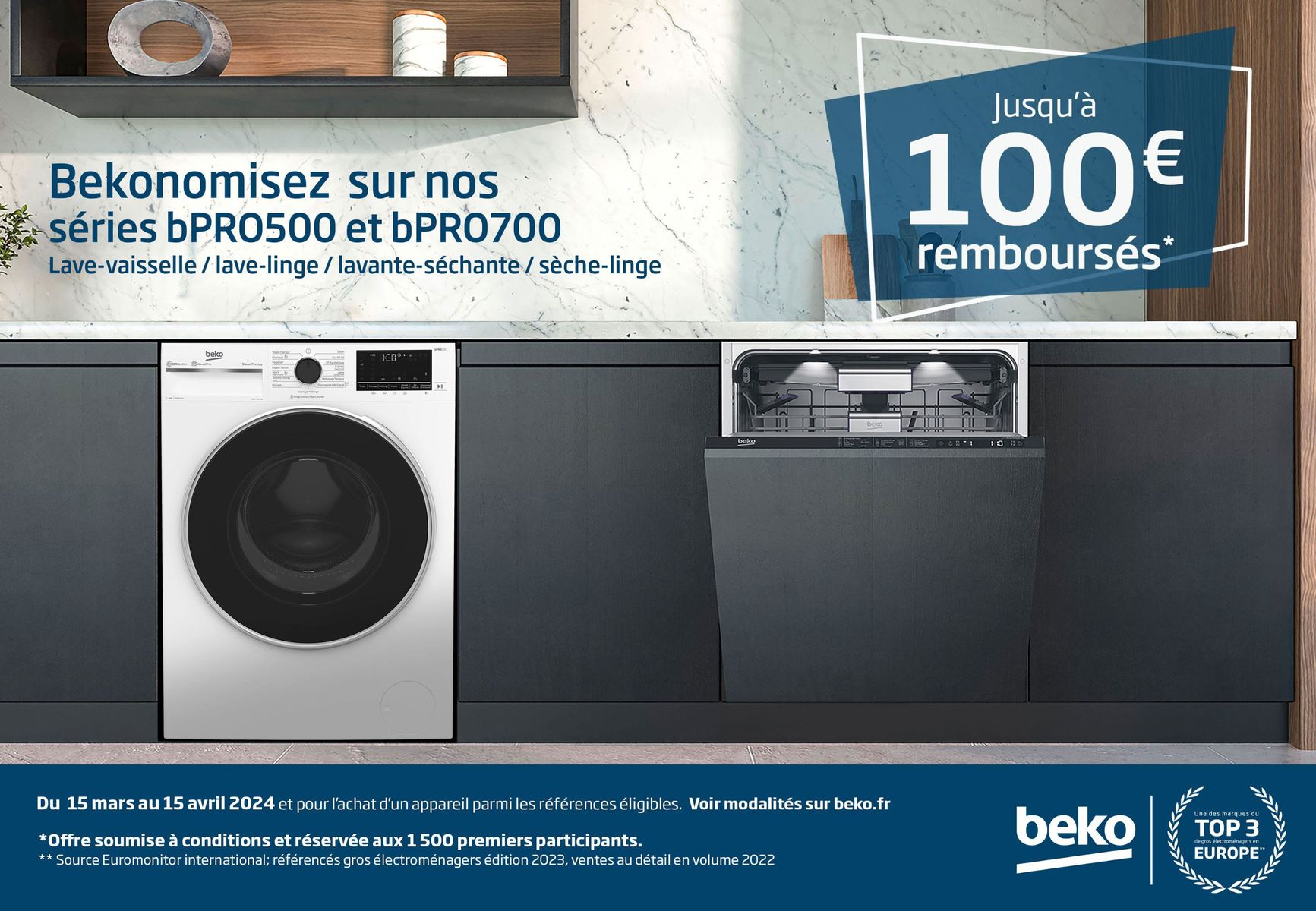 Catalogue OFFRE BEKO : JUSQU'À 100€ REMBOURSÉS !, page 00001