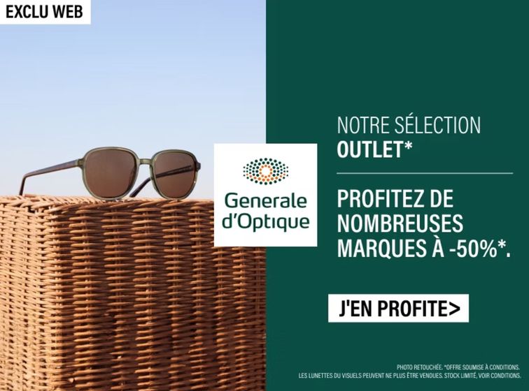 Catalogue Générale Optique à Sartrouville | NOTRE SÉLECTION OUTLET* | 21/03/2024 - 30/04/2024