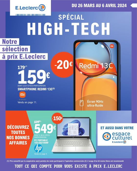 Catalogue E.Leclerc à Mont-de-Marsan | SPÉCIAL HIGH-TECH | 26/03/2024 - 06/04/2024