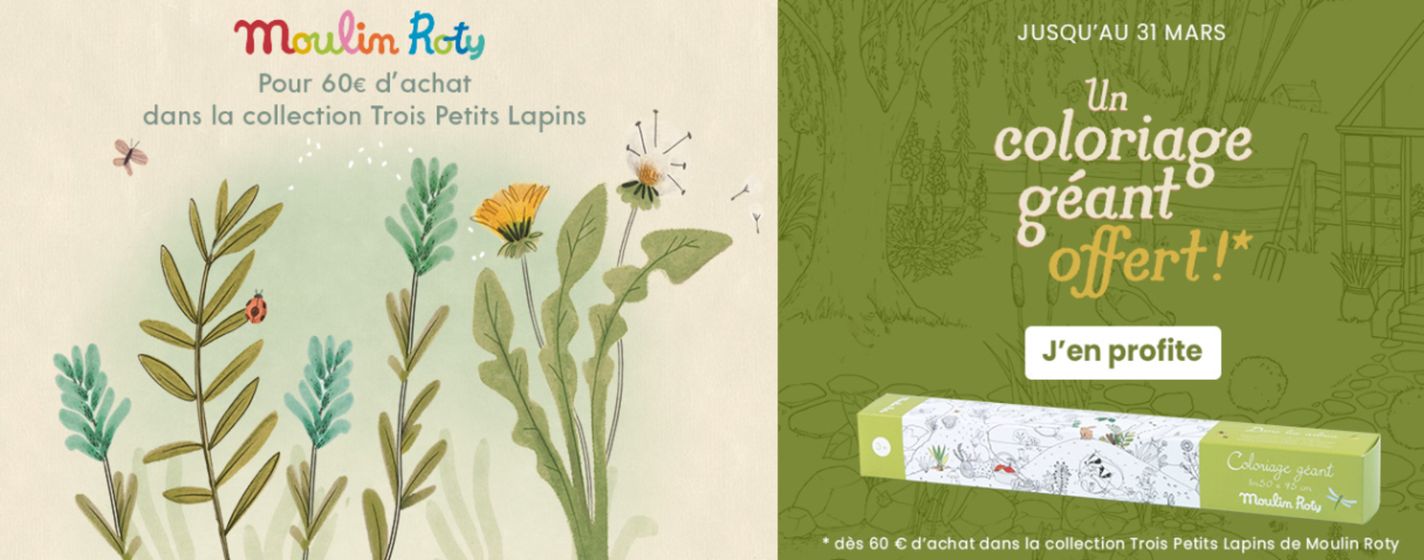 Catalogue Bonhomme de Bois à Lyon | Pour 60€ d'achat dans la collection Trois Petits Lapins | 21/03/2024 - 31/03/2024