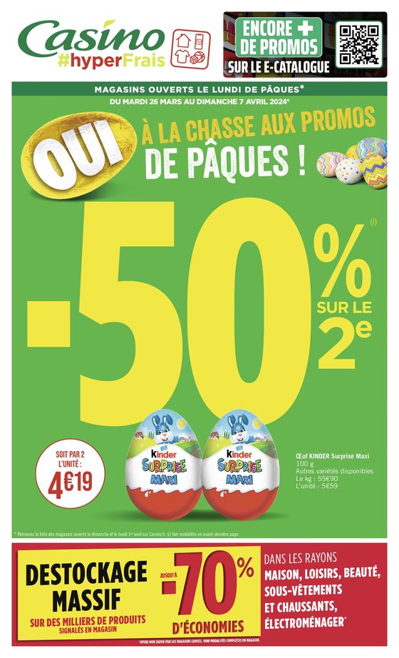 Catalogue Géant Casino à Boulogne-Billancourt | OUI À LA CHASSE AUX PROMOS DE PÂQUES ! | 26/03/2024 - 07/04/2024
