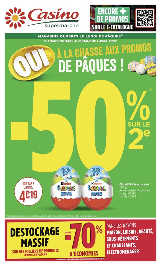 Catalogue Casino Supermarchés à Narbonne | OUI À LA CHASSE AUX PROMOS DE PÂQUES ! | 26/03/2024 - 07/04/2024