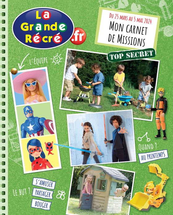 Catalogue La Grande Récré à Marseille | Mon carnet de missions | 25/03/2024 - 05/05/2024