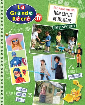 Promos de Enfants et Jeux à Noisy-le-Sec | Mon carnet de missions sur La Grande Récré | 25/03/2024 - 05/05/2024