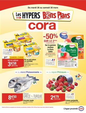 Catalogue Cora à Boulogne-Billancourt | Les hypers bons plans | 26/03/2024 - 30/03/2024