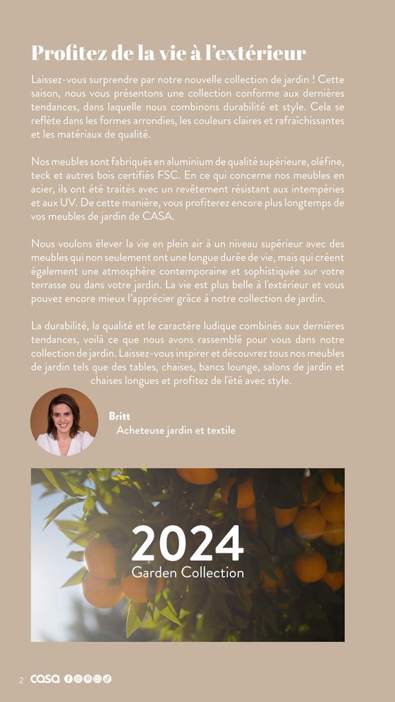 Catalogue Casa à Mandelieu-la-Napoule | Collection de jardin 2024 | 01/04/2024 - 15/07/2024