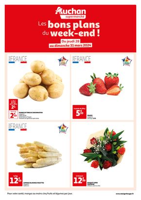 Promos de Supermarchés à Thiers | Les bons plans du week-end dans votre super ! sur Auchan Supermarché | 28/03/2024 - 31/03/2024