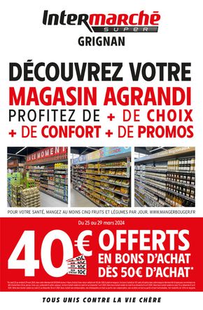 Catalogue Intermarché | OFFERTS EN BONS D'ACHAT DES 50€ D'ACHAT™ | 26/03/2024 - 29/03/2024