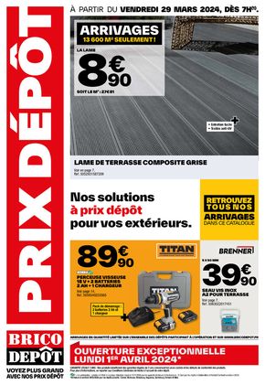 Catalogue Brico Dépôt à Barjouville | PRIX DÉPÔT | 29/03/2024 - 11/04/2024