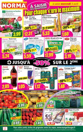 Promos de Discount Alimentaire à La Courneuve | Pour chaque €uro le maximum sur Norma | 03/04/2024 - 09/04/2024