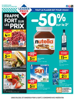 Catalogue Leader Price à Dijon | -50% sur le 2e* | 09/04/2024 - 21/04/2024