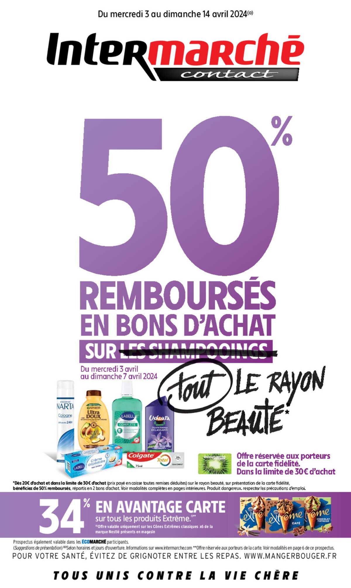 Catalogue 50% REMBOURSÉS EN BONS D'ACHAT SUR LES CHAMPOOINGS, page 00001