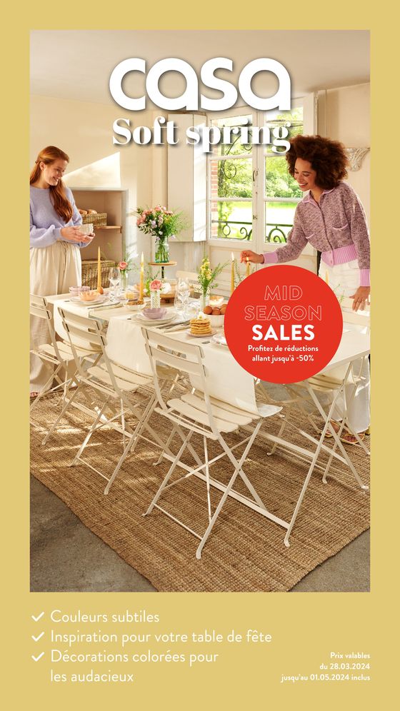 Catalogue Casa à Dieppe | Soft Spring - Mid Season Sales | 28/03/2024 - 01/05/2024