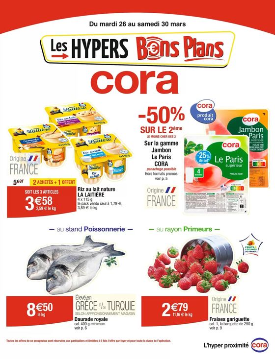 Catalogue Cora à Boulogne-Billancourt | -50% SUR LE 2ème | 27/03/2024 - 30/03/2024