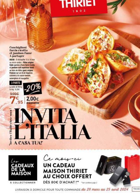 Catalogue Maison Thiriet | INVITA L'ITALIA | 28/03/2024 - 25/04/2024