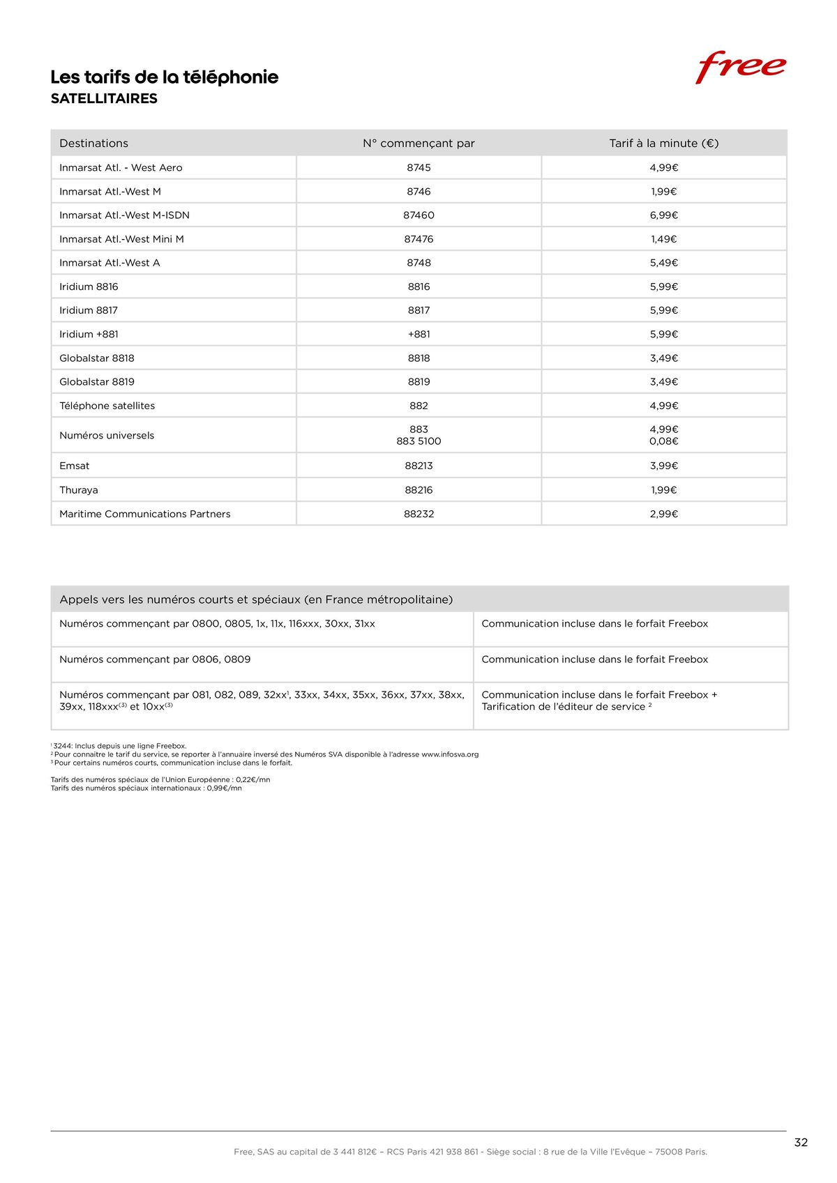 Catalogue Brochure tarifaire Forfaits Freebox, page 00032