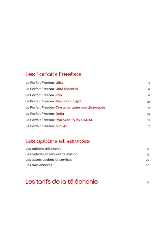 Catalogue Free à Cergy | Brochure tarifaire Forfaits Freebox | 28/03/2024 - 31/12/2024