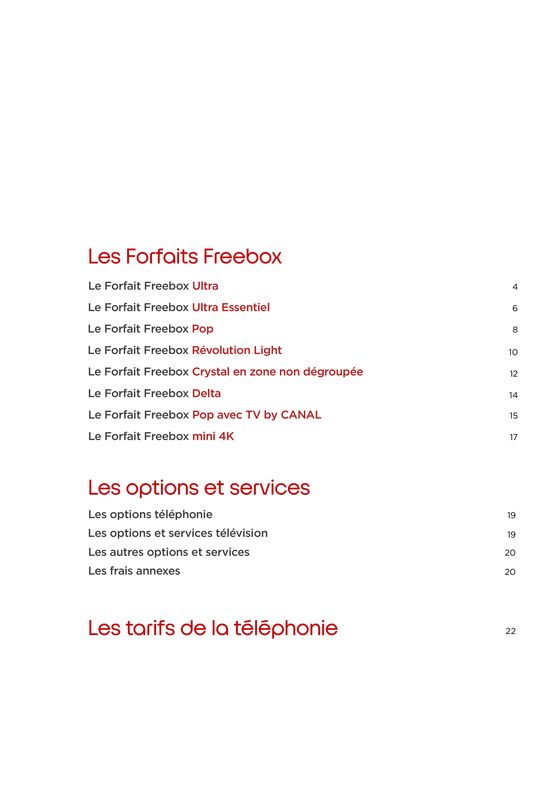 Catalogue Free à Grenoble | Brochure tarifaire Forfaits Freebox | 28/03/2024 - 31/12/2024