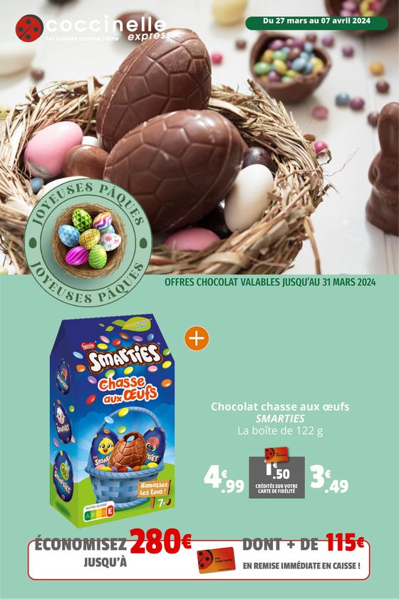 Catalogue Coccinelle Express | OFFRES CHOCOLAT VALABLES | 28/03/2024 - 07/04/2024