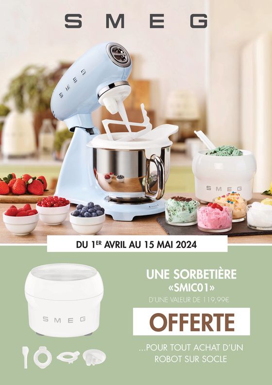 Catalogue MDA à Saint-Pierre-d'Oléron | Sorbetière SMIC01 offerte | 02/04/2024 - 15/05/2024