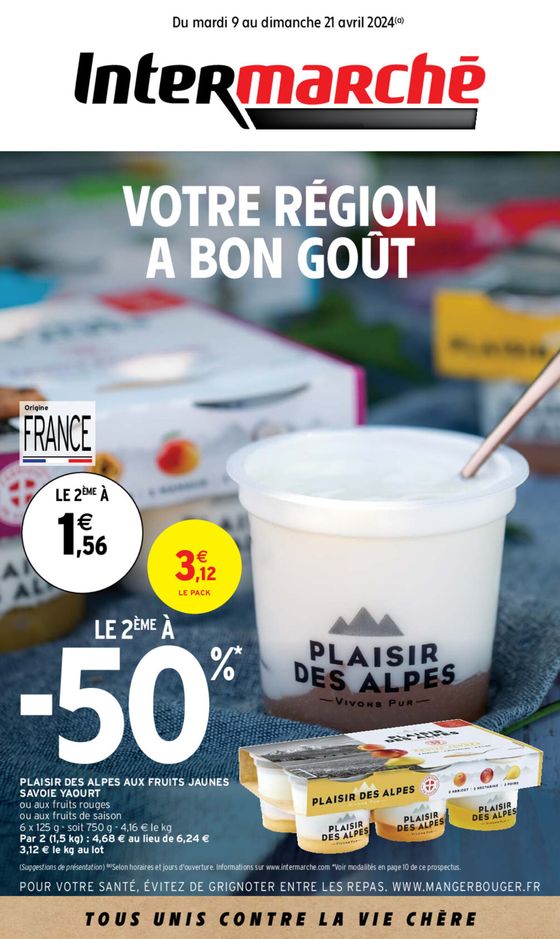 Catalogue Intermarché Contact à Pierre-de-Bresse | Votre region a bon gout | 09/04/2024 - 21/04/2024