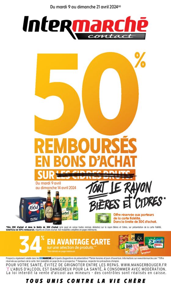 Catalogue Intermarché Contact à Verfeil (Haute Garonne) | 50% Rembourses en bons d'achat | 09/04/2024 - 21/04/2024