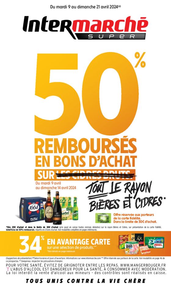 Catalogue Intermarché Hyper à Rouen | 50% Rembourses en bons d'achat | 09/04/2024 - 21/04/2024