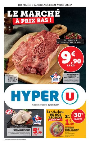 Catalogue Hyper U à Angers | Le marché à prix bas | 09/04/2024 - 21/04/2024