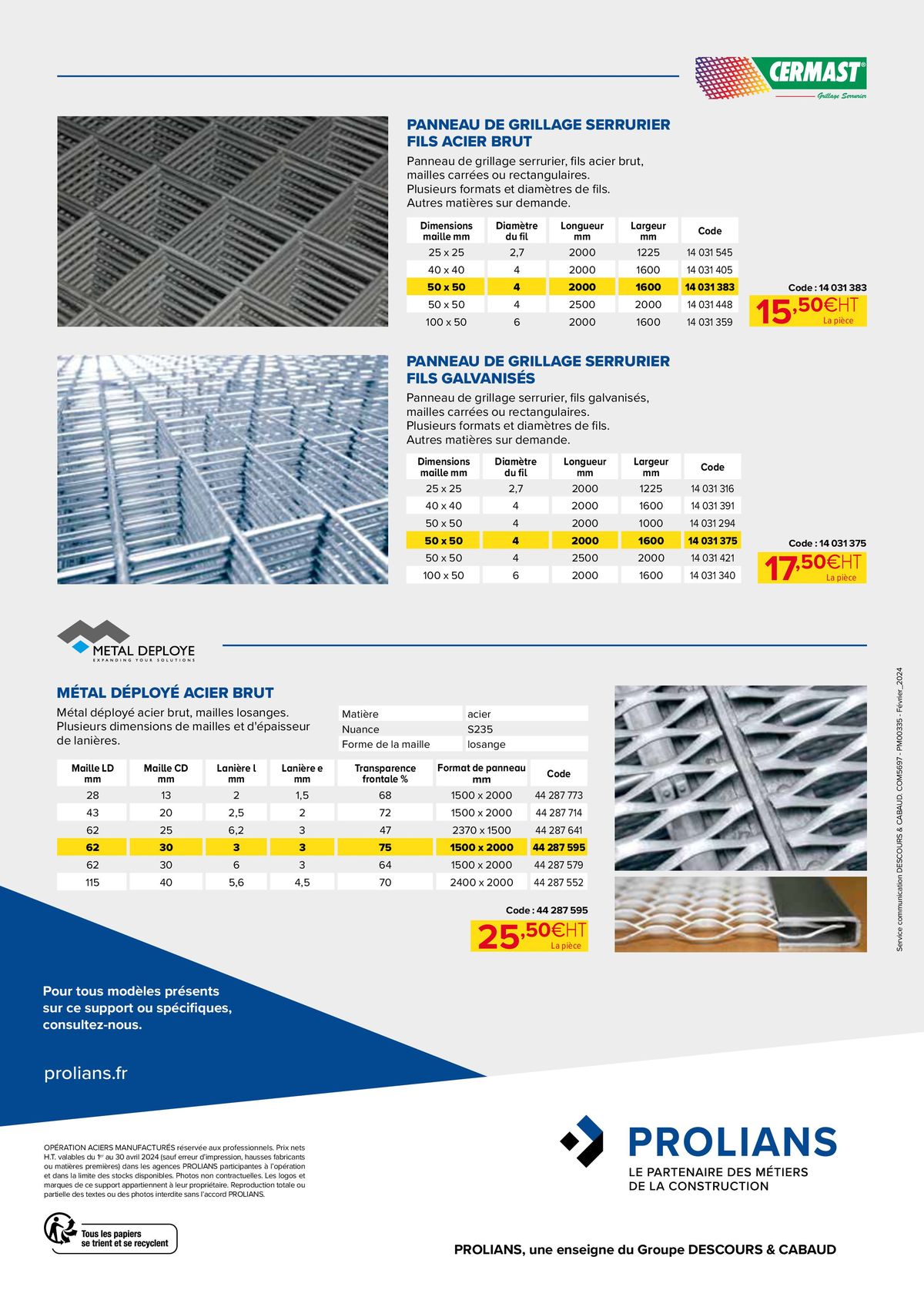 Catalogue Opération ACIERS MANUFACTURÉS, page 00004