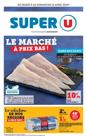 Promos de Supermarchés à Lannion | Le marché à prix bas sur Super U | 09/04/2024 - 21/04/2024