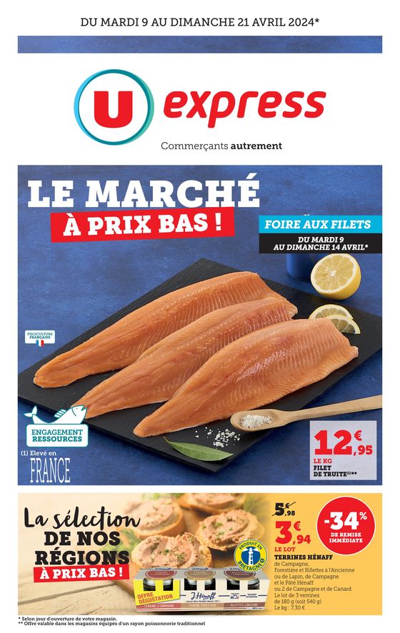 Catalogue U Express à Quimper | Le marché à prix bas | 09/04/2024 - 21/04/2024