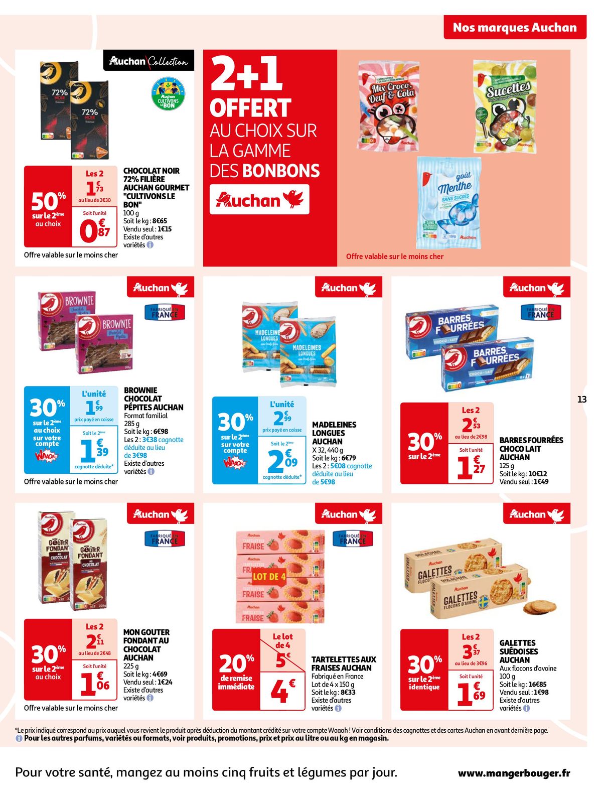 Catalogue Nos marques Auchan, les bons choix du quotidien, page 00013
