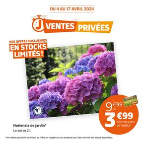 Promos de Jardineries et Animaleries à Issy-les-Moulineaux | La chasse aux bonnes affaires est ouverte ! sur Jardiland | 04/04/2024 - 17/04/2024