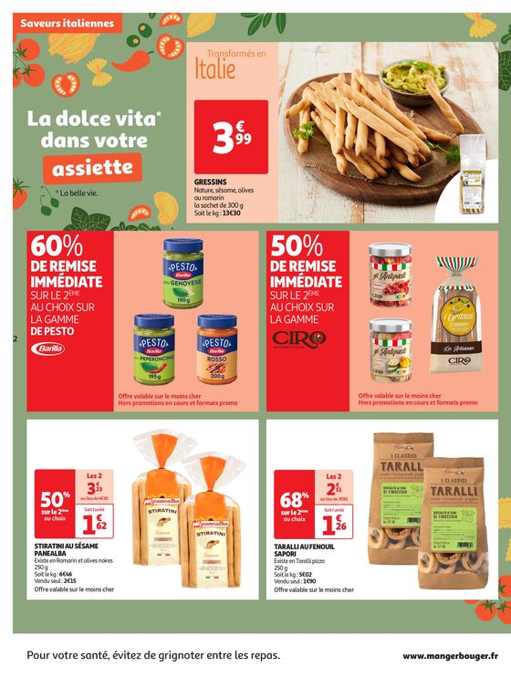 Catalogue Auchan Supermarché à Montpellier | La dolce vita dans votre assiette | 16/04/2024 - 21/04/2024