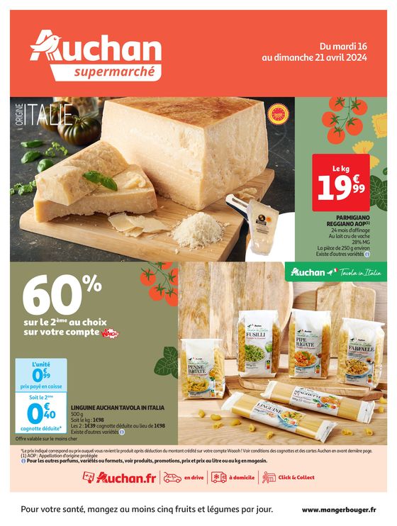 Catalogue Auchan Supermarché à Marseille | La dolce vita dans votre assiette | 16/04/2024 - 21/04/2024