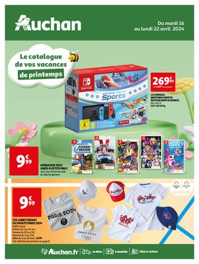 Catalogue Auchan Hypermarché | Tout pour vos vacances de printemps ! | 16/04/2024 - 22/04/2024