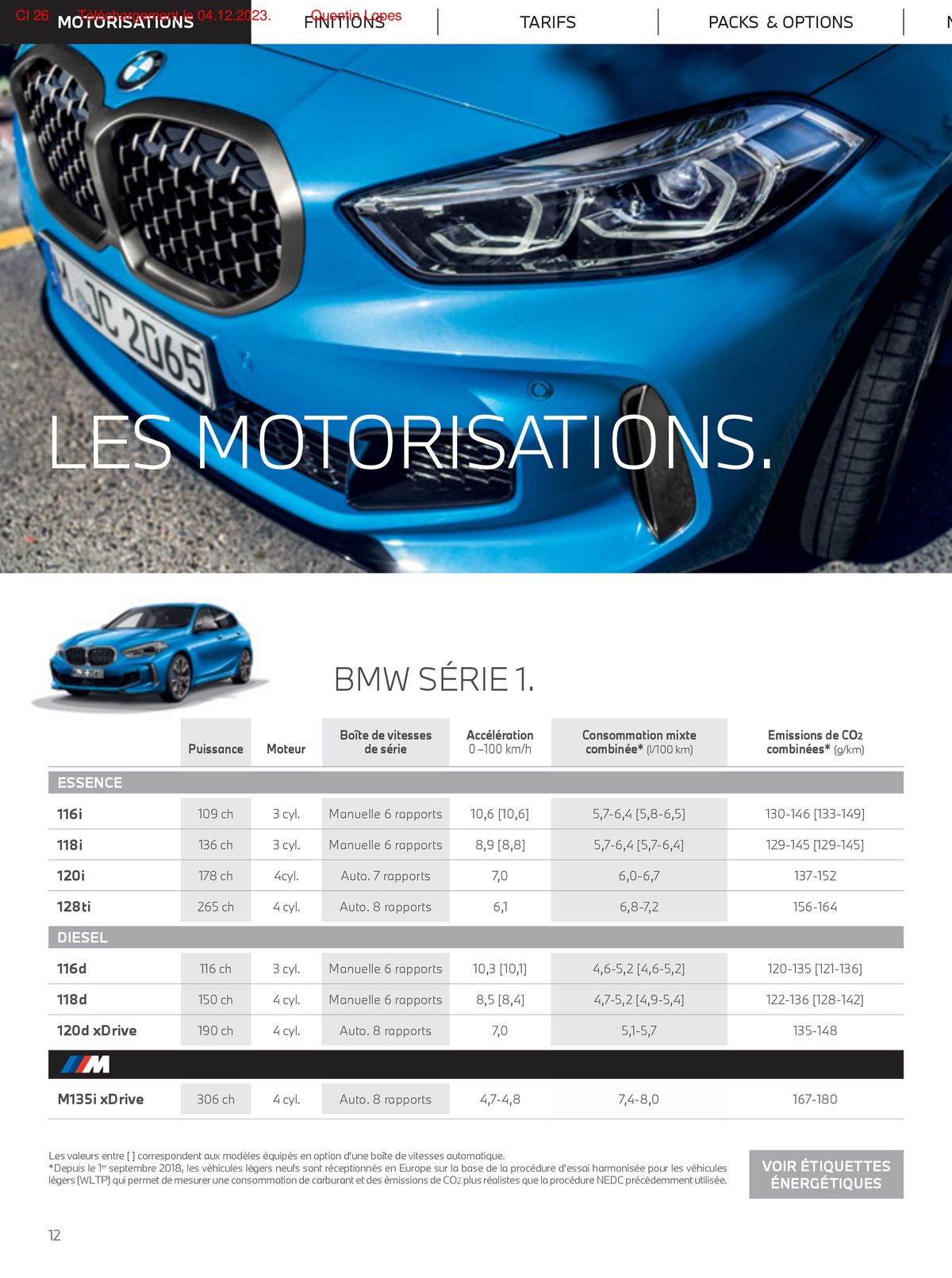 Catalogue The BMW SÉRIE 1, page 00012